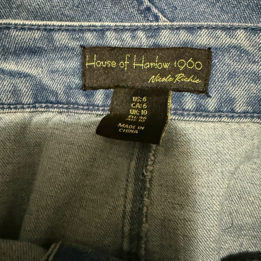 House of Harlow 1960 Light Blue Denim Top and Skirt Set - Picture 4 of 4